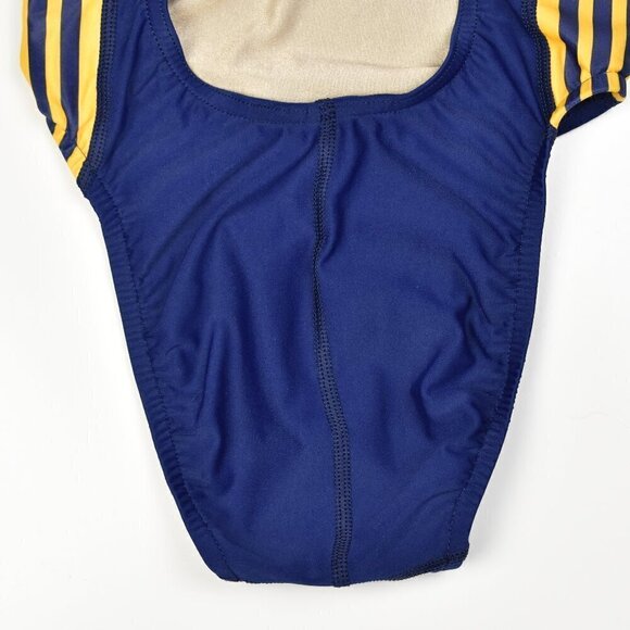 Adidas Stripe Competitive Performance Racing One-Piece Swimsuit NEW 28 - Picture 3 of 7